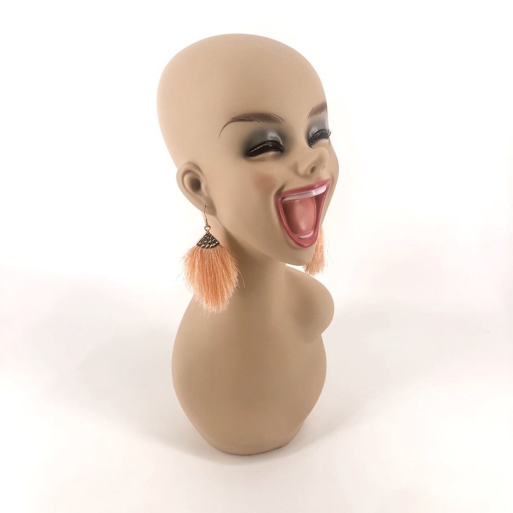 Boho Style Tassel Earrings Peachy Pink New With Ta